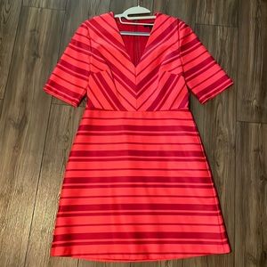 Banana Republic dress coral stripes size 10